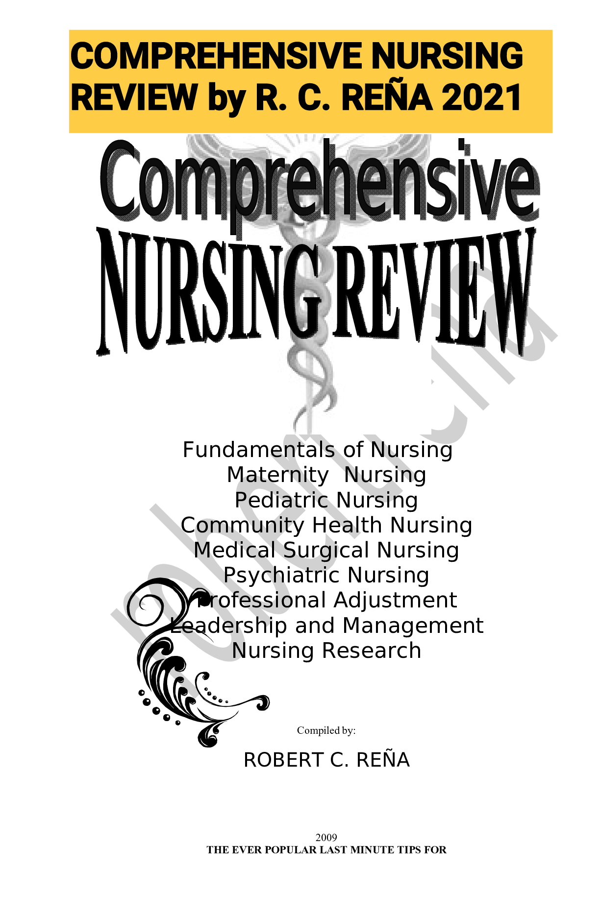 Preview of COMPREHENSIVE NURSING REVIEW by R. C. REÑA 2021